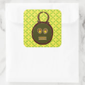 Afrikaans ontwerp #5 @ Stylnic Vierkante Sticker (Tas)