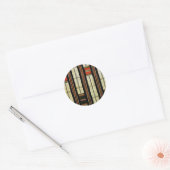 Afrikaans ontwerp #6 @ Stylnic Ronde Sticker (Envelop)