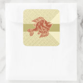 Afrikaans ontwerp #9 @ Stylnic Vierkante Sticker (Tas)