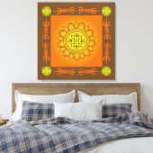 Afrikaans ontwerp canvas afdruk (Insitu (Slaapkamer))