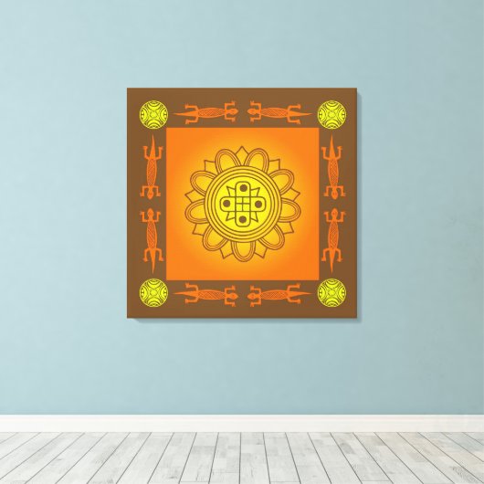 Afrikaans ontwerp canvas afdruk (Insitu (Houten vloer))