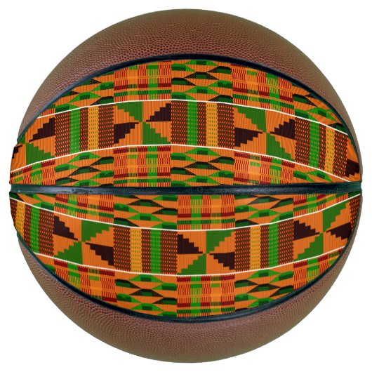 Afrikaans Oranje Klassic Kente Basketball Basketbal (Voorkant)
