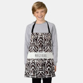 Afrikaans Ornament subtiel zwart wit patroon Schort (Gedragen)