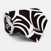 Afrikaans Ornament subtiel zwart wit patroon Stropdas (Opgerold)