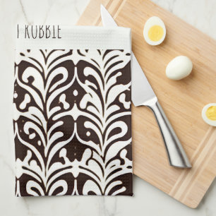 Afrikaans Ornament zwart wit Theedoek