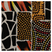 Afrikaans Patchwork Stammen Dierenprint Patroon Stof (Close Up)