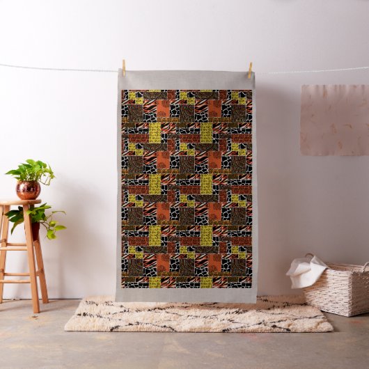 Afrikaans Patchwork Stammen Dierenprint Patroon Stof (Voorbeeld)