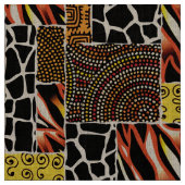 Afrikaans Patchwork Stammen Dierenprint Patroon Stof (Swatch)