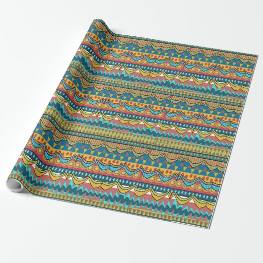 Afrikaans patroon cadeaupapier (Uitgerold)
