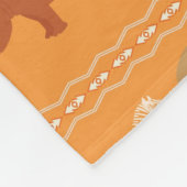 Afrikaans patroon fleece deken (Hoek)
