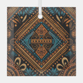 Afrikaans patroon glas ornament (Voorkant)