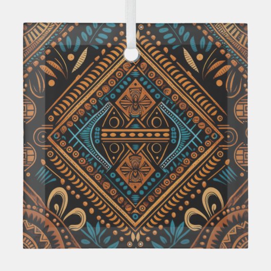 Afrikaans patroon glas ornament (Voorkant)