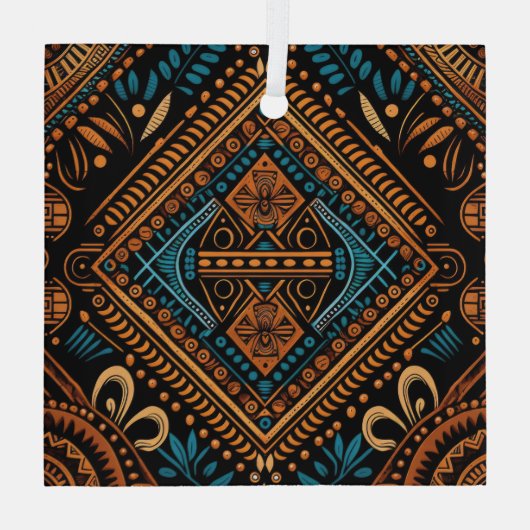 Afrikaans patroon glas ornament (Achterkant)