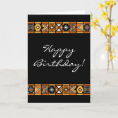 Afrikaans patroon kaart (Gele Bloem)