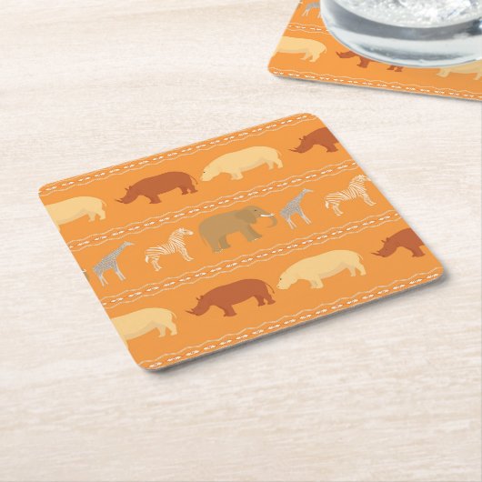 Afrikaans patroon kartonnen onderzetters (Schuin)