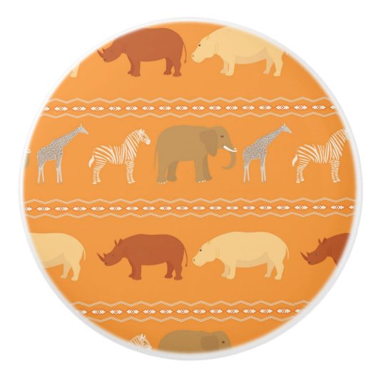 Afrikaans patroon keramische knop (Voorkant)