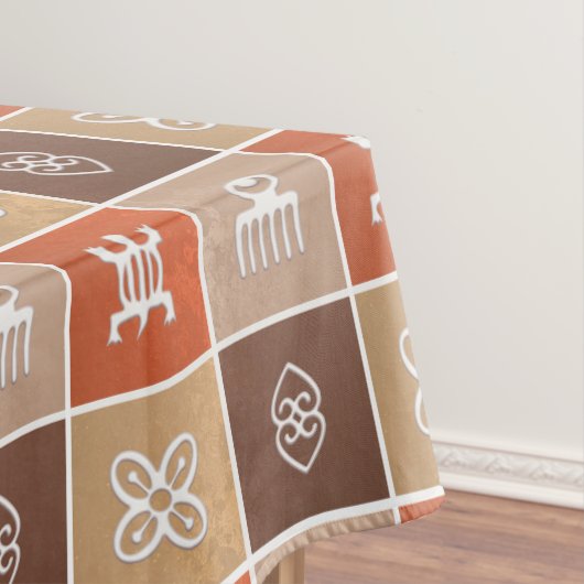 afrikaans patroon met Adinkra simbols Tafelkleed (Voorbeeld)