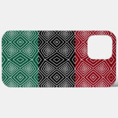Afrikaans patroon met rode zwarte tribale diamante Case-Mate iPhone case (Achterkant (horizontaal))