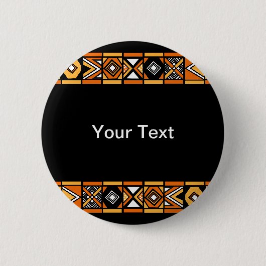 Afrikaans patroon ronde button 5,7 cm (Voorkant)