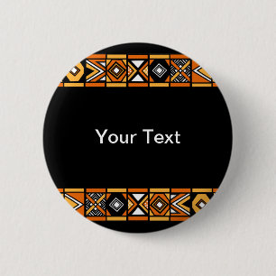 Afrikaans patroon ronde button 5,7 cm