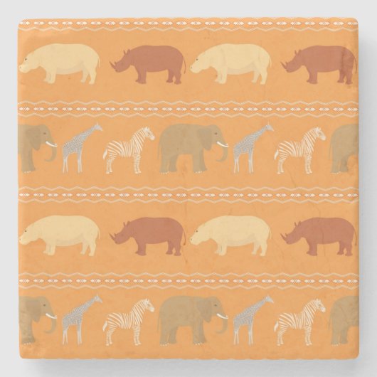 Afrikaans patroon stenen onderzetter (Voorkant)