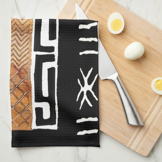 Afrikaans patroon van modder theedoek (Quarter Fold)