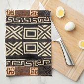 Afrikaans patroon van modder theedoek (Quarter Fold)