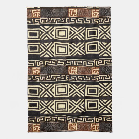 Afrikaans patroon van modder theedoek (Verticaal)