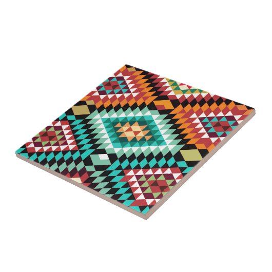 Afrikaans Patroonkleurig design Tegeltje (Zijkant)