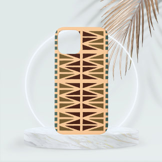 Afrikaans patroonpatroon in Dark Vermilion en Peac Case-Mate iPhone Case