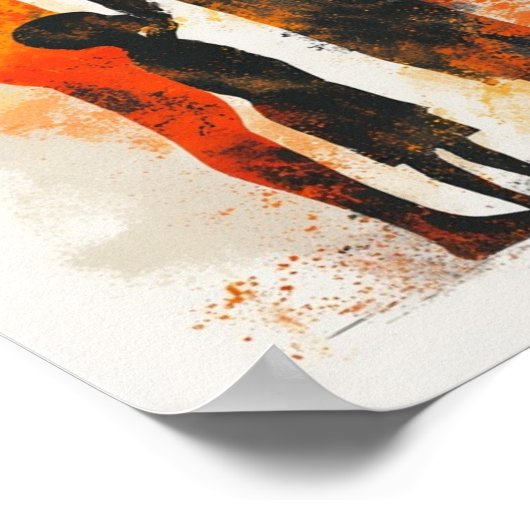 afrikaans poster voor abstracte kunst (Hoek)