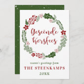 Afrikaans Prettig Kerstmis, Aangepast Feestdagenkaart (Voorkant / Achterkant)