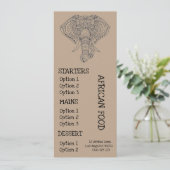 Afrikaans restaurant diner menu (Staand voorkant)