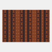 Afrikaans Retro Bruin Geometrisch Inpakpapier Vel (Voorkant 2)