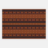Afrikaans Retro Bruin Geometrisch Inpakpapier Vel (Voorkant)