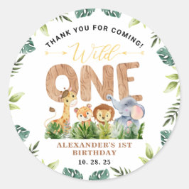 Afrikaans Safari Forest Wild Hartelijk dank Ronde Sticker