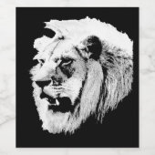 Afrikaans Safari Lion Wijnlabel Wijn Etiket (Enkel label)