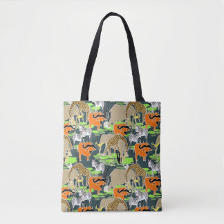 Afrikaans, safari, wilde dieren tote bag