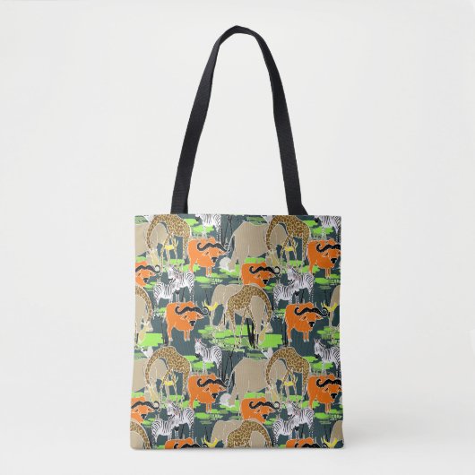 Afrikaans, safari, wilde dieren tote bag (Voorkant)