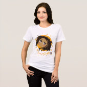 Afrikaans schattig chibi meisje Tri-Blend shirt (Voorkant volledig)