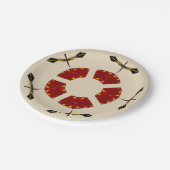 Afrikaans schild- en luidsprekerpatroon papieren bordje (Gekanteld)