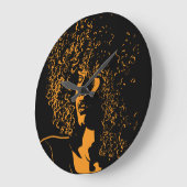 Afrikaans silhouet: contrast. grote klok (Hoek)