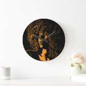 Afrikaans silhouet: contrast. grote klok (Huis)