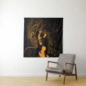 Afrikaans silhouet: contrast. wandkleed (In situ)