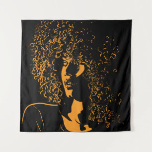 Afrikaans silhouet: contrast. wandkleed