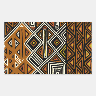 Afrikaans Stam Kuba Design Rechthoekige Sticker