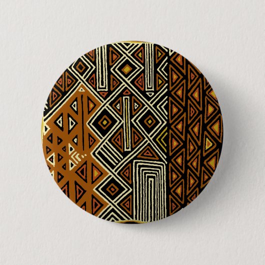 Afrikaans Stam Kuba Design Ronde Button 5,7 Cm (Voorkant)