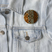 Afrikaans Stam Kuba Design Ronde Button 5,7 Cm (In situ)