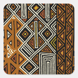 Afrikaans Stam Kuba Design Vierkante Sticker