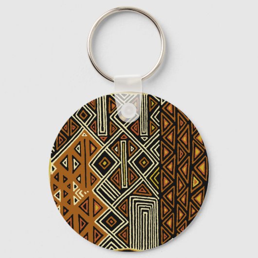 Afrikaans Stam Kuba-ontwerp Sleutelhanger (Voorkant)